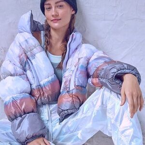 Free People In A Bubble Shine Jacket Size Medium NWT